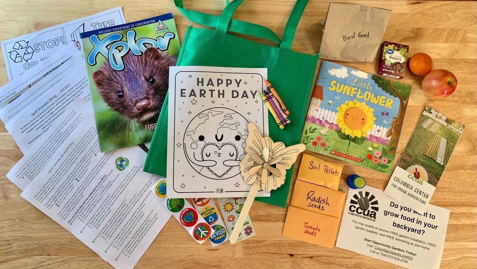 earth day activity kit items