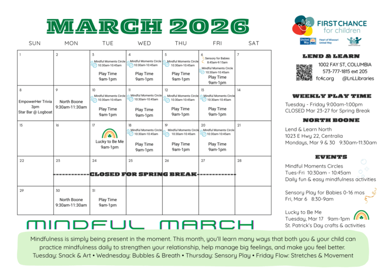 March 2026 Lend and Learn Calendar